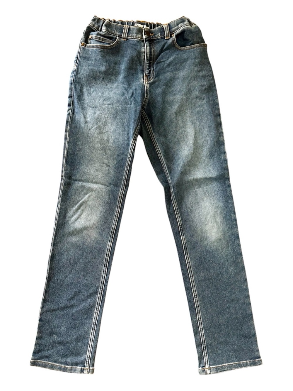Lands End Boys 16 Adjustable Waist Slim Straight Denim Jeans Classic Americana